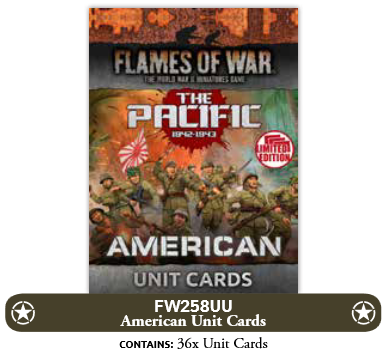 Flames of War: FW258UU American MW Unit Card Pack (x50)