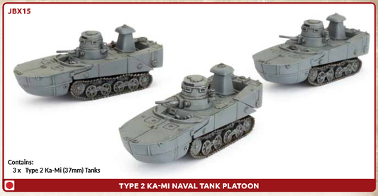 Flames of War: JBX15 Type 2 Ka-Mi Naval Tank Platoon (x3)