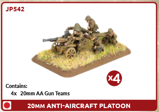 Flames of War: JP542	20mm Light Anti-aircraft Platoon (x4)