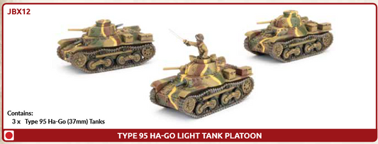 Flames of War: JBX12 Type 95 Ha-Go Light Tank Platoon (x3)