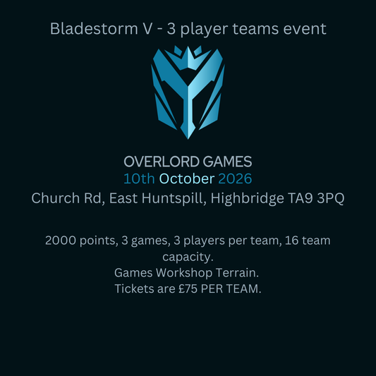 Bladestorm V - 2000 Points 40k 3 player Team Tournament