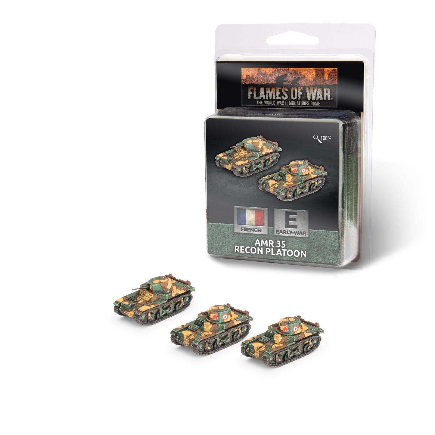 Flames of War: FR012 Renault AMR 35 Recon Platoon (x3)