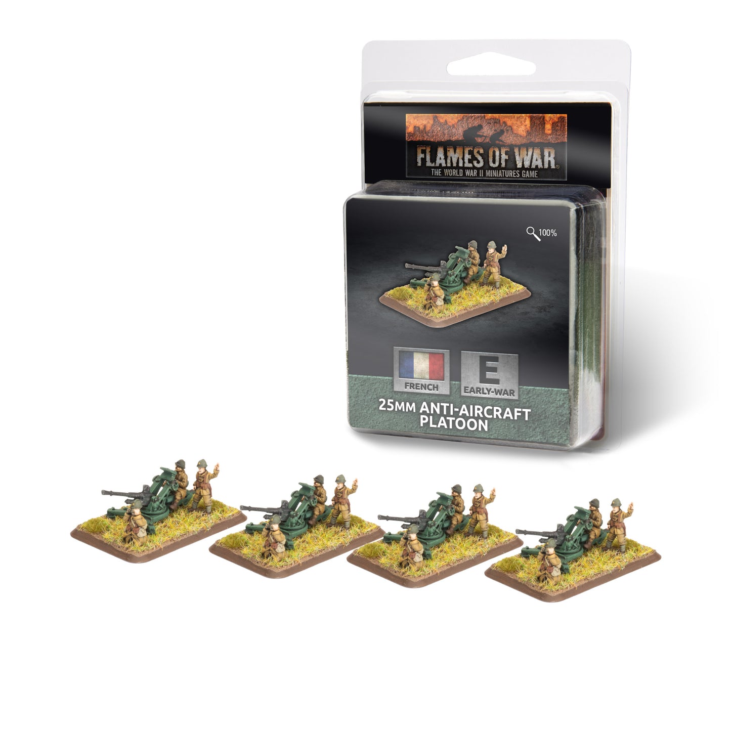 Flames of War: FR546 25mm AA Platoon (x4 guns)