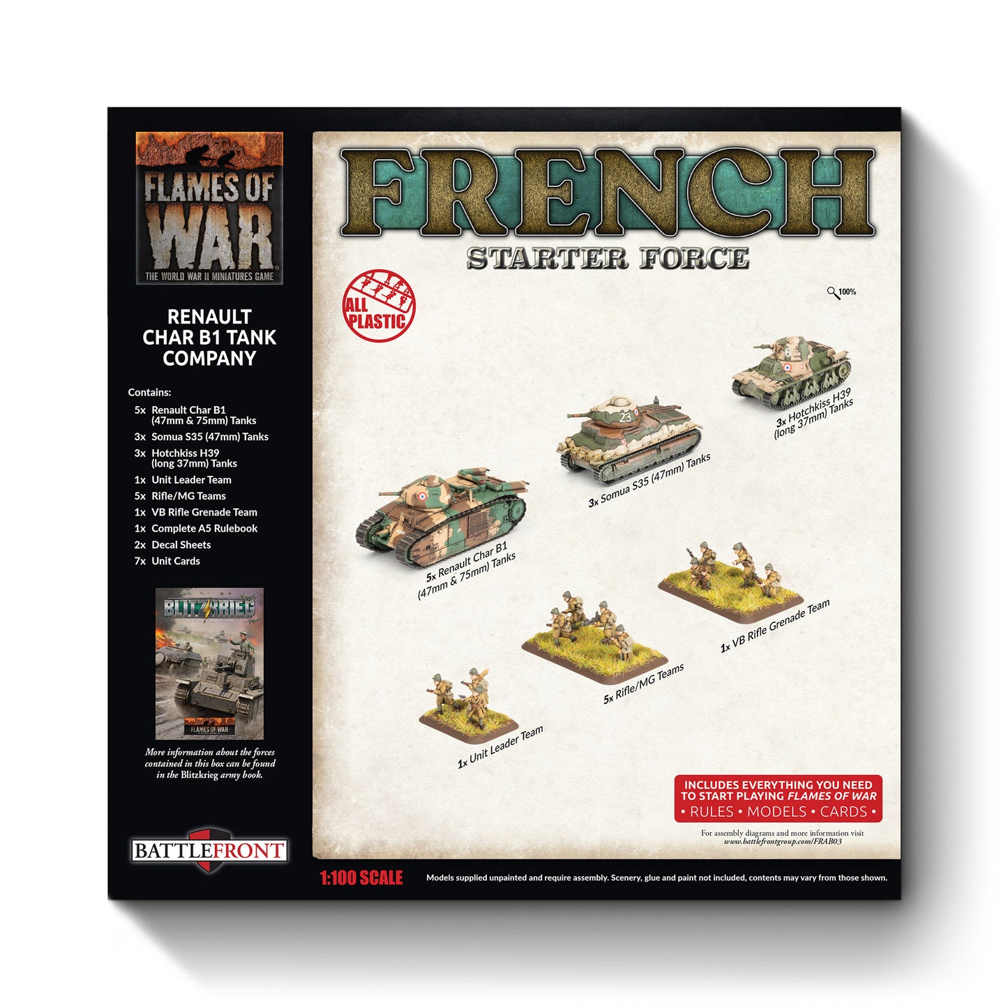 Flames of War: FRAB03 French Char B1 bis Combat Company (plastic)