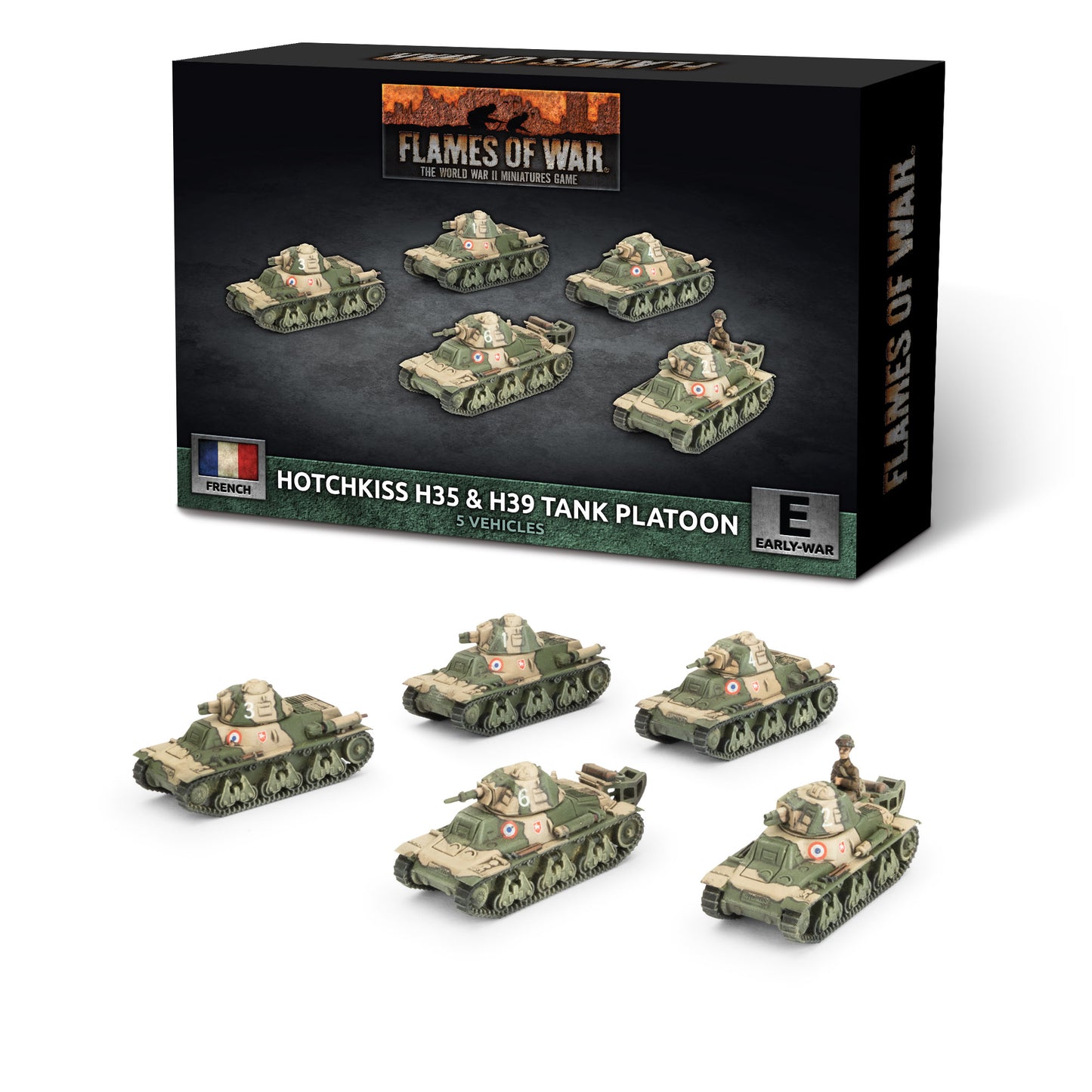 Flames of War: FRX09 H35 / H39 Hotchkiss Tank Platoon (x5 Plastic)