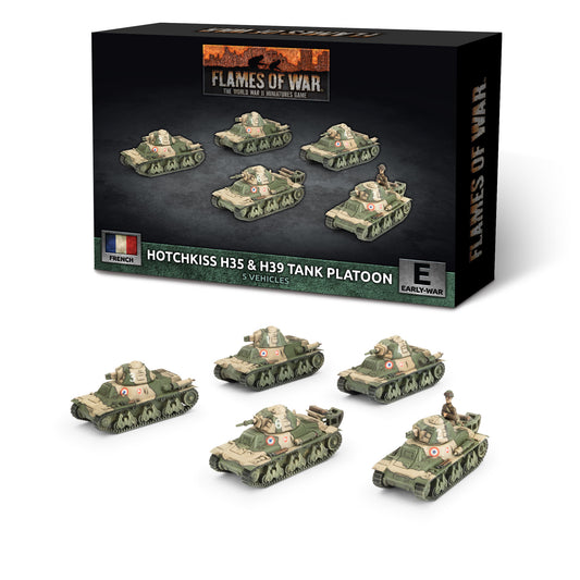Flames of War: FRX09 H35 / H39 Hotchkiss Tank Platoon (x5 Plastic)