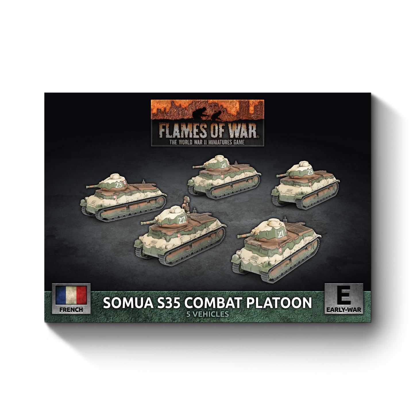 Flames of War: FRX10 S-35 Somua Tank Platoon (x5 Plastic)