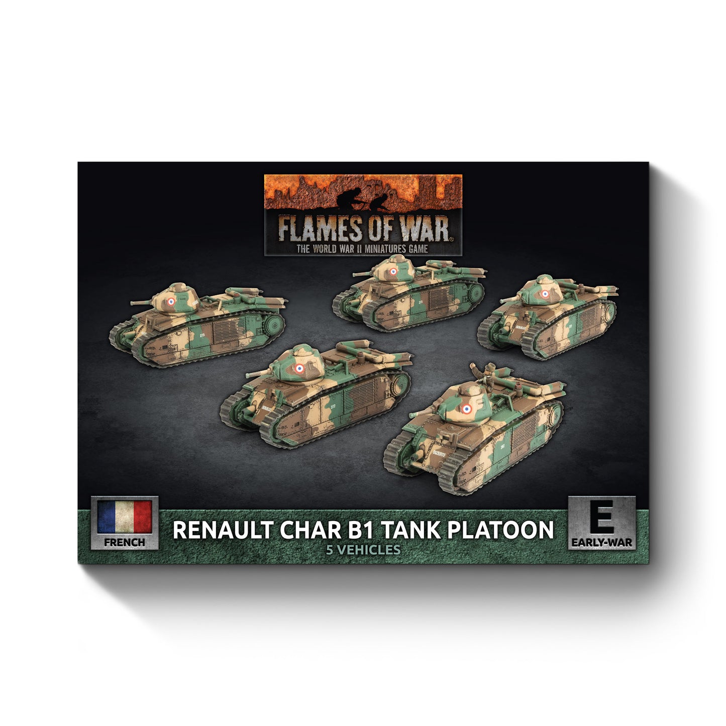 Flames of War: FRX11 Char B1 bis Tank Platoon (x5 Plastic)