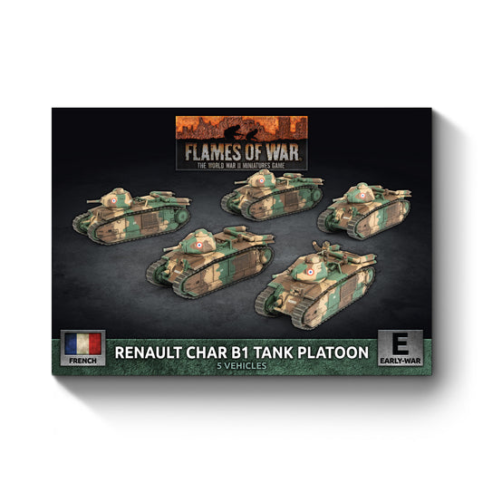 Flames of War: FRX11 Char B1 bis Tank Platoon (x5 Plastic)
