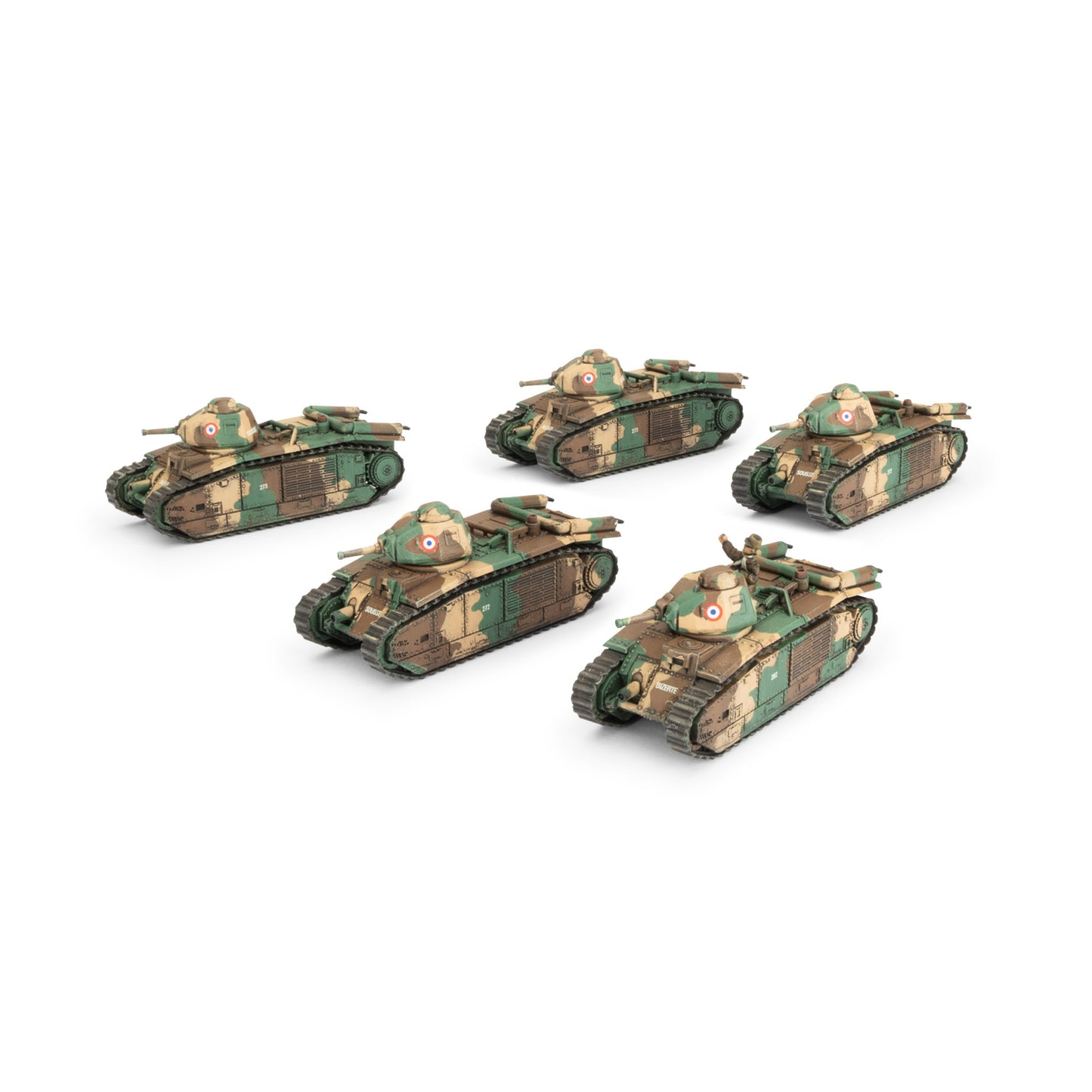 Flames of War: FRX11 Char B1 bis Tank Platoon (x5 Plastic)