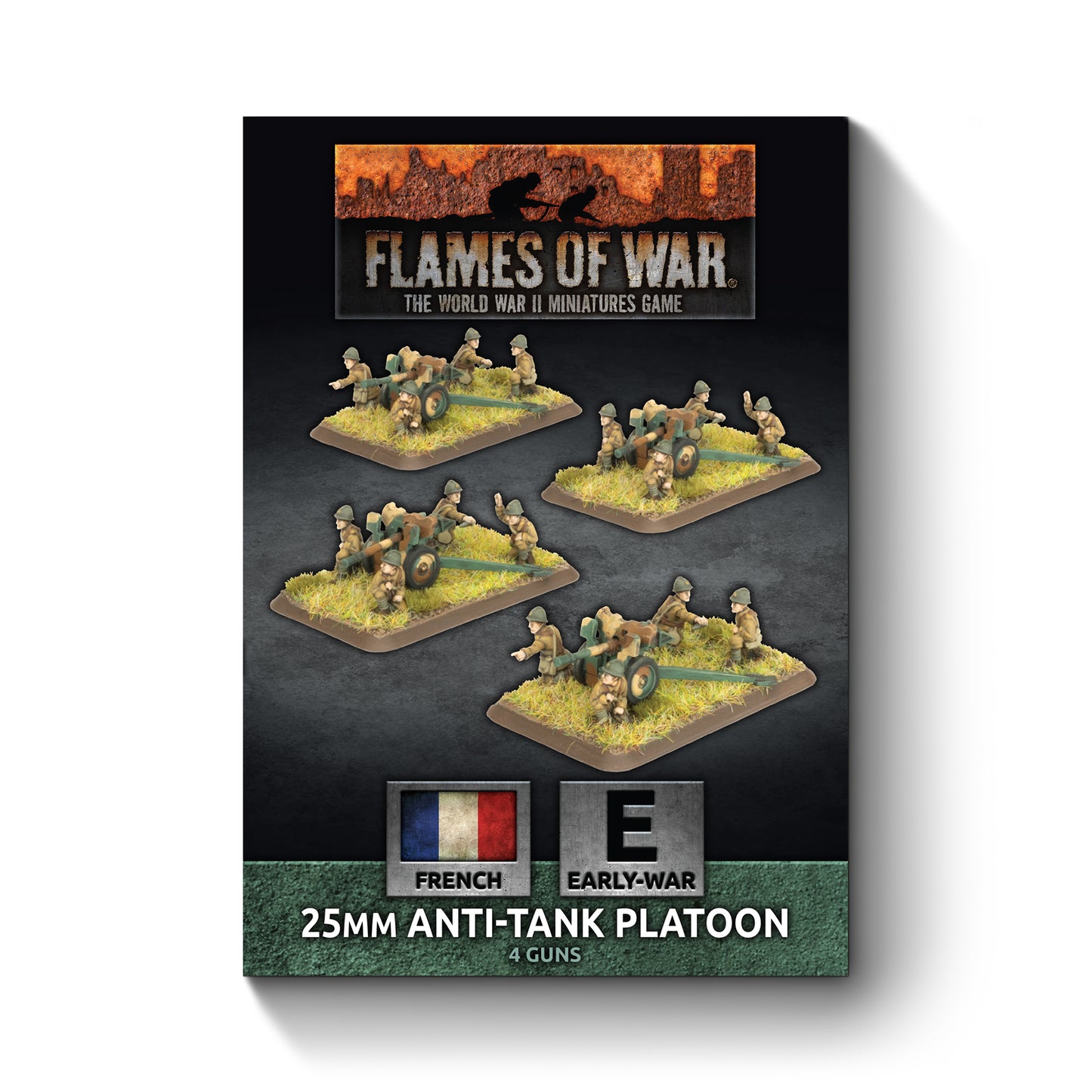 Flames of War: FRX14 Hotchkiss 25mm Anti-tank Platoon (x4 guns)