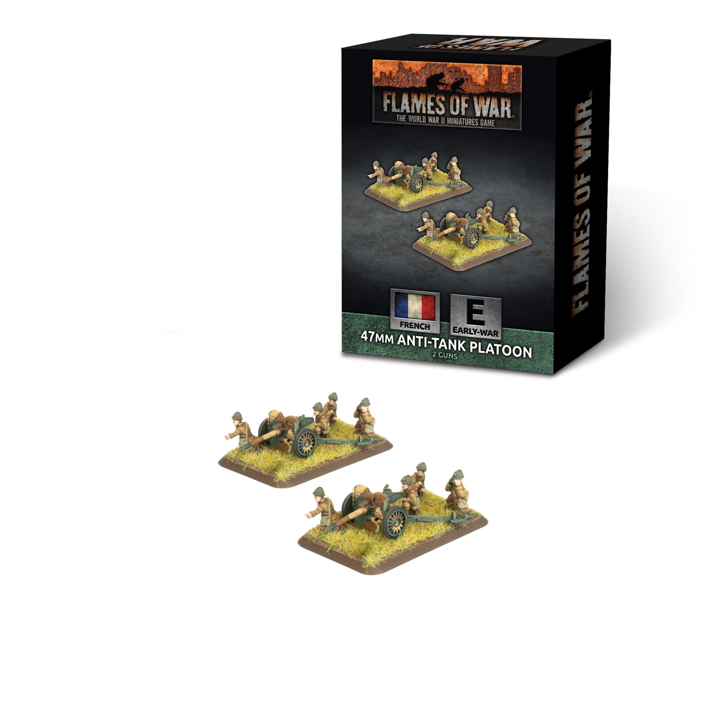 Flames of War: FRX15 APX 47mm mle 1937 Anti-tank Platoon (x2 guns)