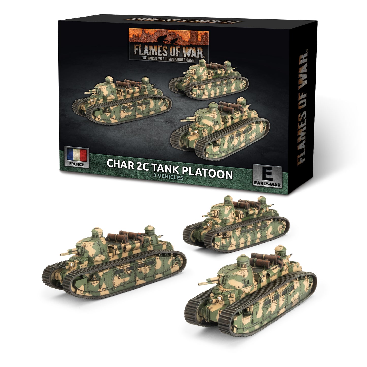 Flames of War: FRX17 Char 2C Tank Platoon (x3)
