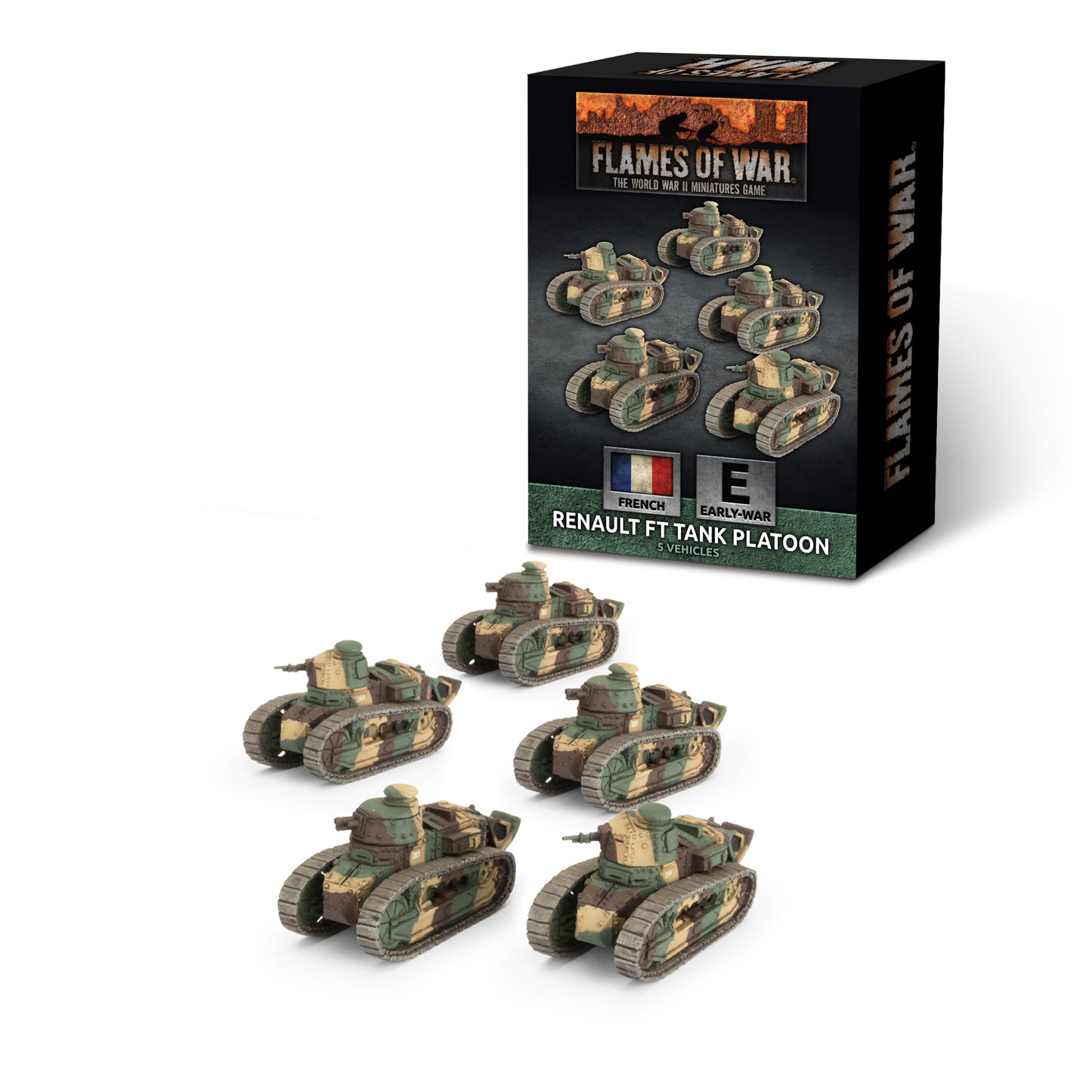 Flames of War: FRX18 Renault FT Tank Platoon (x5)