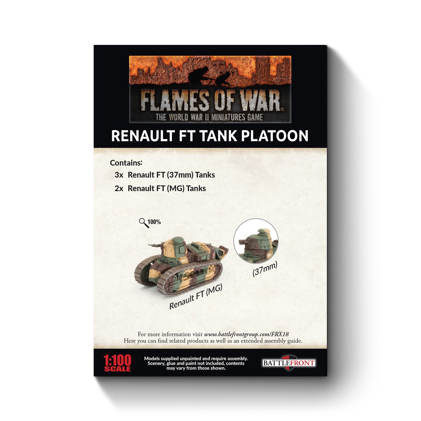 Flames of War: FRX18 Renault FT Tank Platoon (x5)
