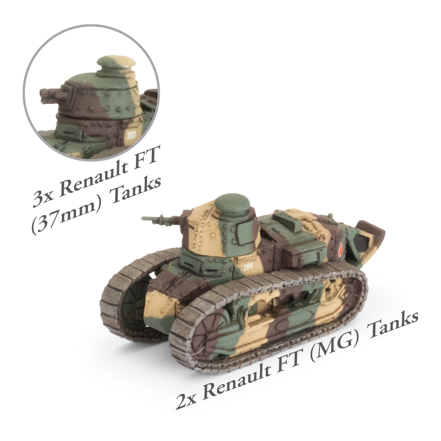 Flames of War: FRX18 Renault FT Tank Platoon (x5)