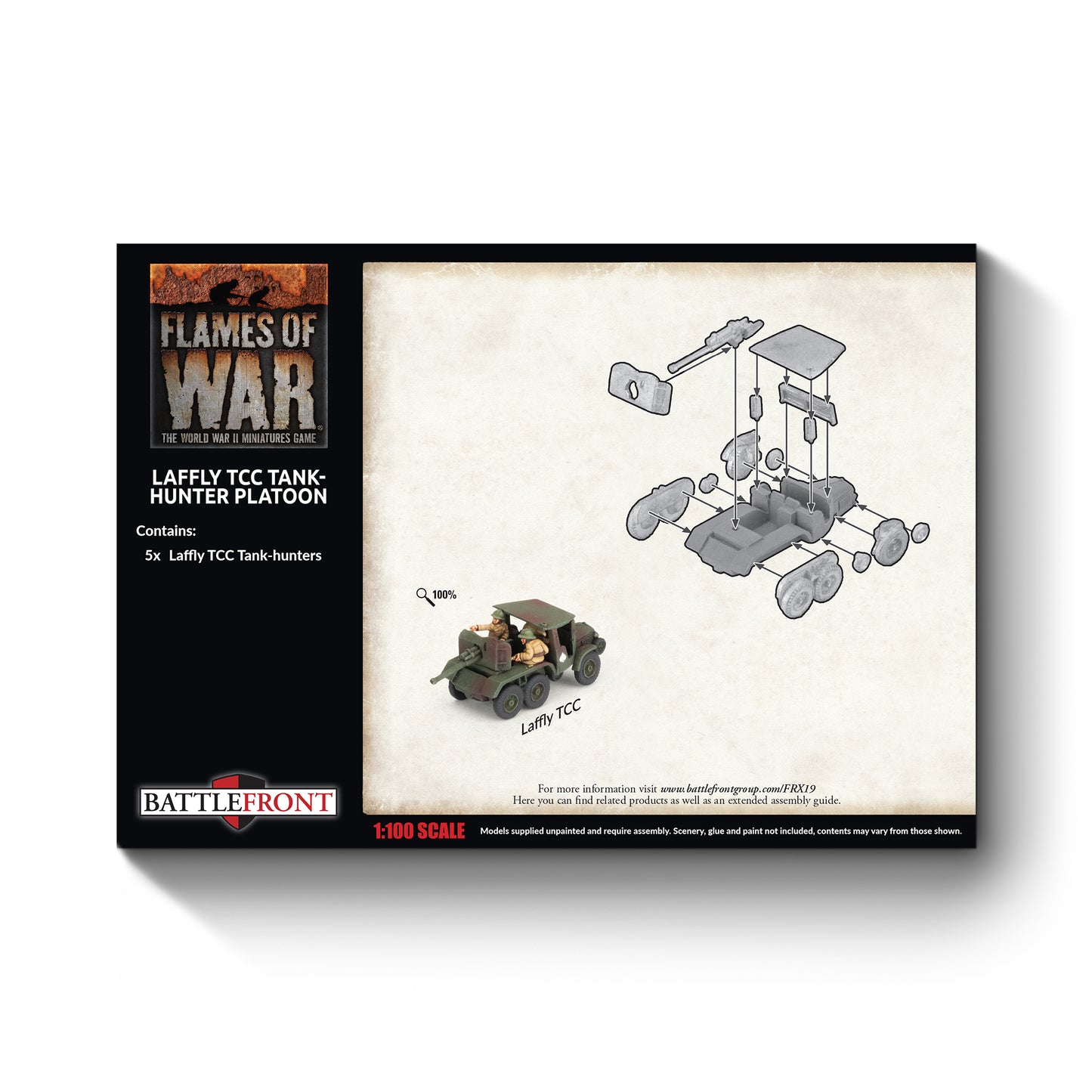 Flames of War: FRX19 Laffly W15 TCC SP Anti-tank Platoon (x5)