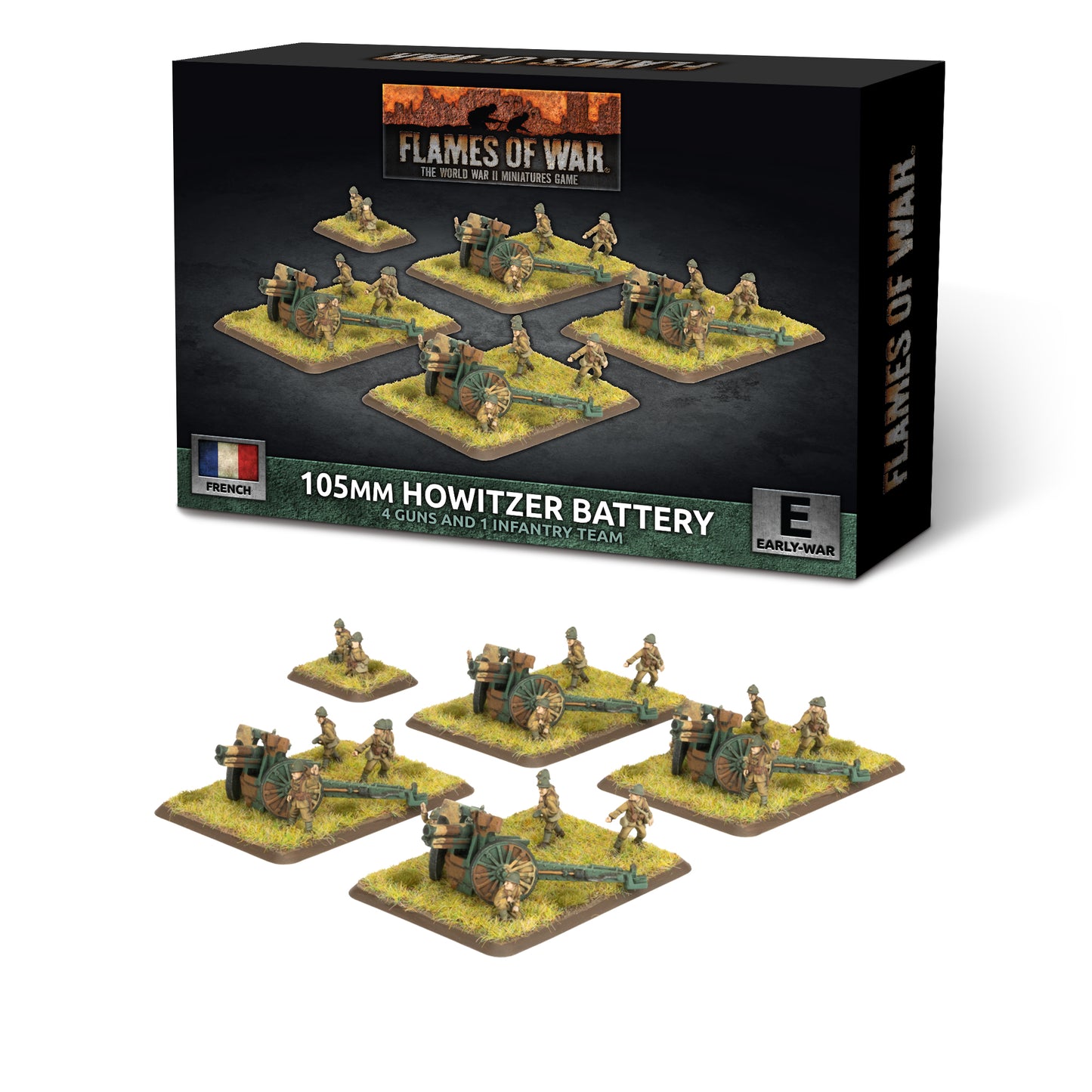 Flames of War: FRX20 105mm Howitzer Battery (x4 guns)