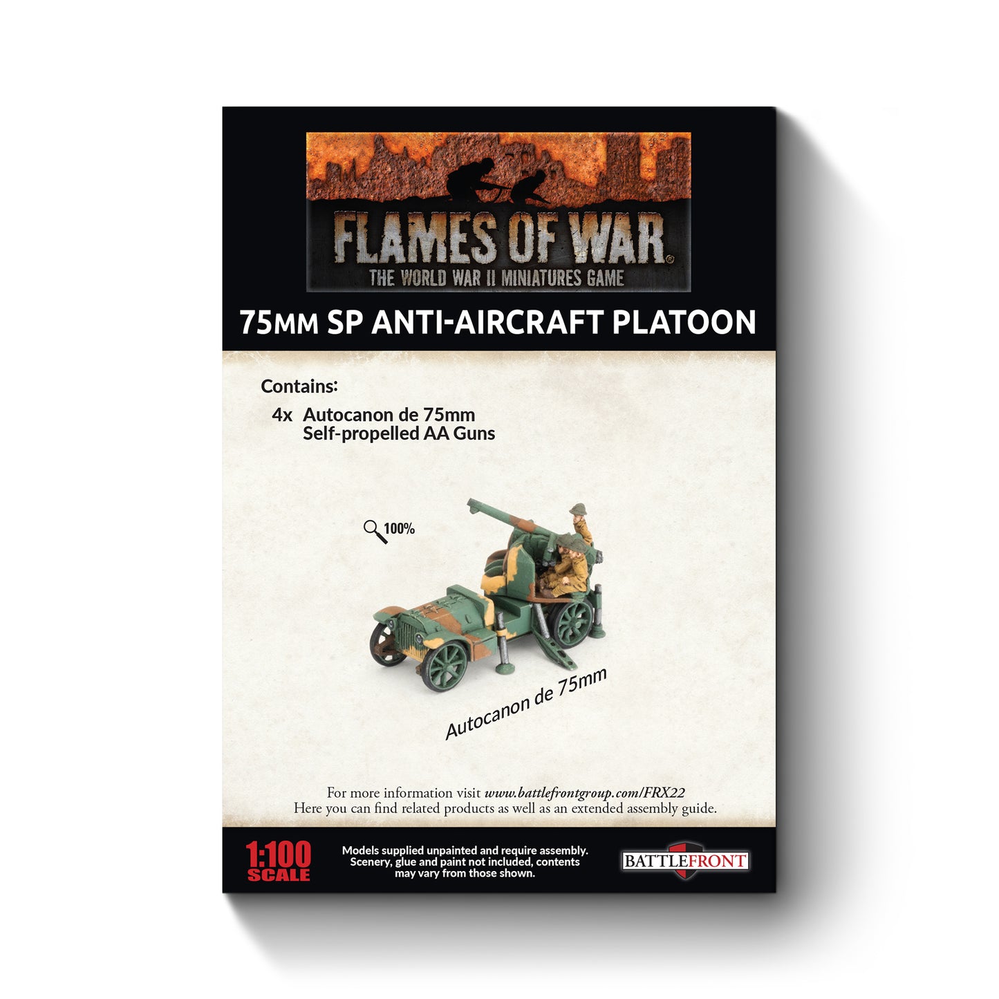 Flames of War: FRX22 75mm SP AA Platoon (x4)