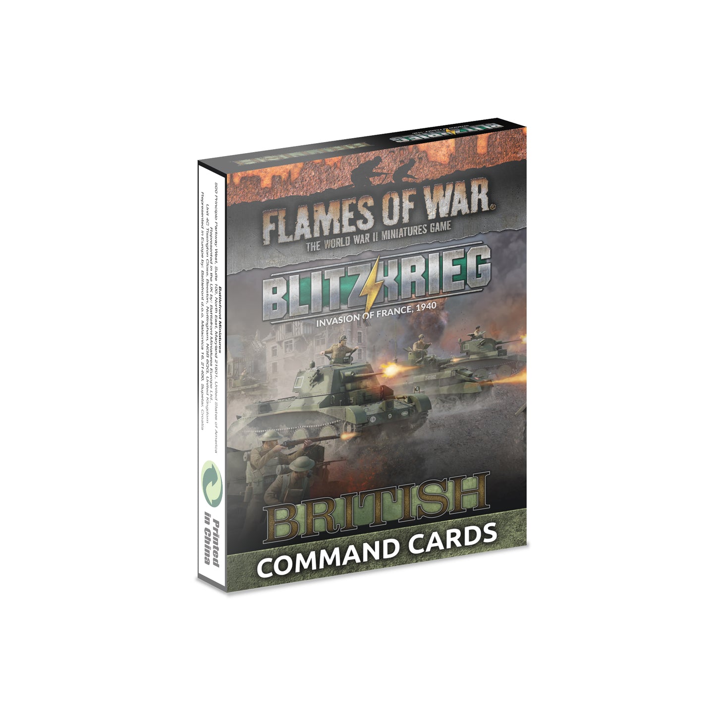 Flames of War: FW281BC Blitzkrieg British Command Cards (x27 Cards) - Limited Edition