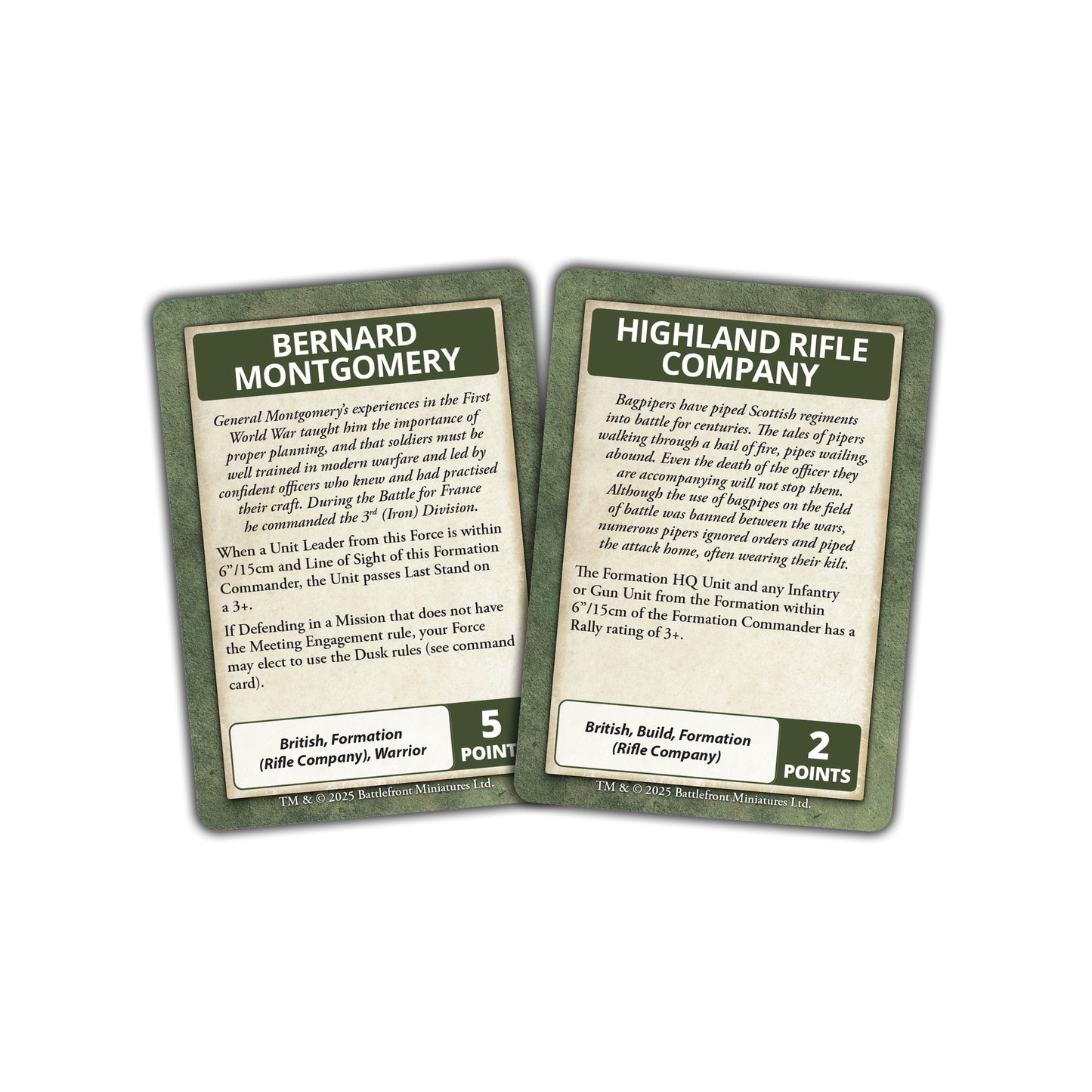 Flames of War: FW281BC Blitzkrieg British Command Cards (x27 Cards) - Limited Edition