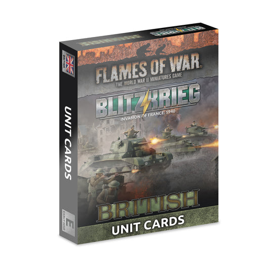 Flames of War: FW281BU Blitzkrieg British Unit Cards (x28 Cards) - Limited Edition