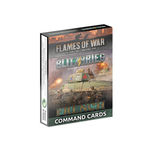 Flames of War: FW281FC Blitzkrieg French Command Cards (x43 Cards) - Limited Edition