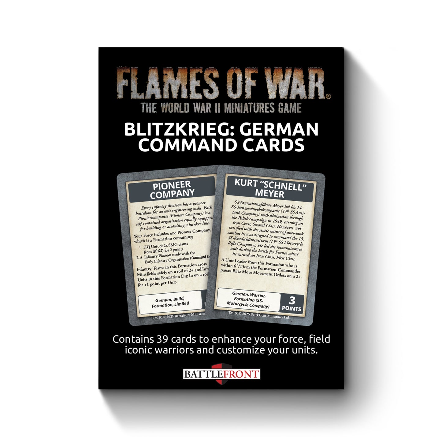 Flames of War: FW281GC Blitzkrieg German Command Cards (x39 cards) - Limited Edition