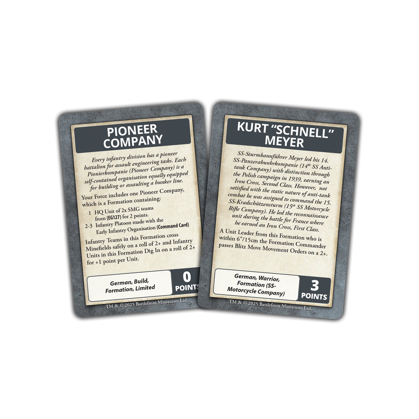 Flames of War: FW281GC Blitzkrieg German Command Cards (x39 cards) - Limited Edition