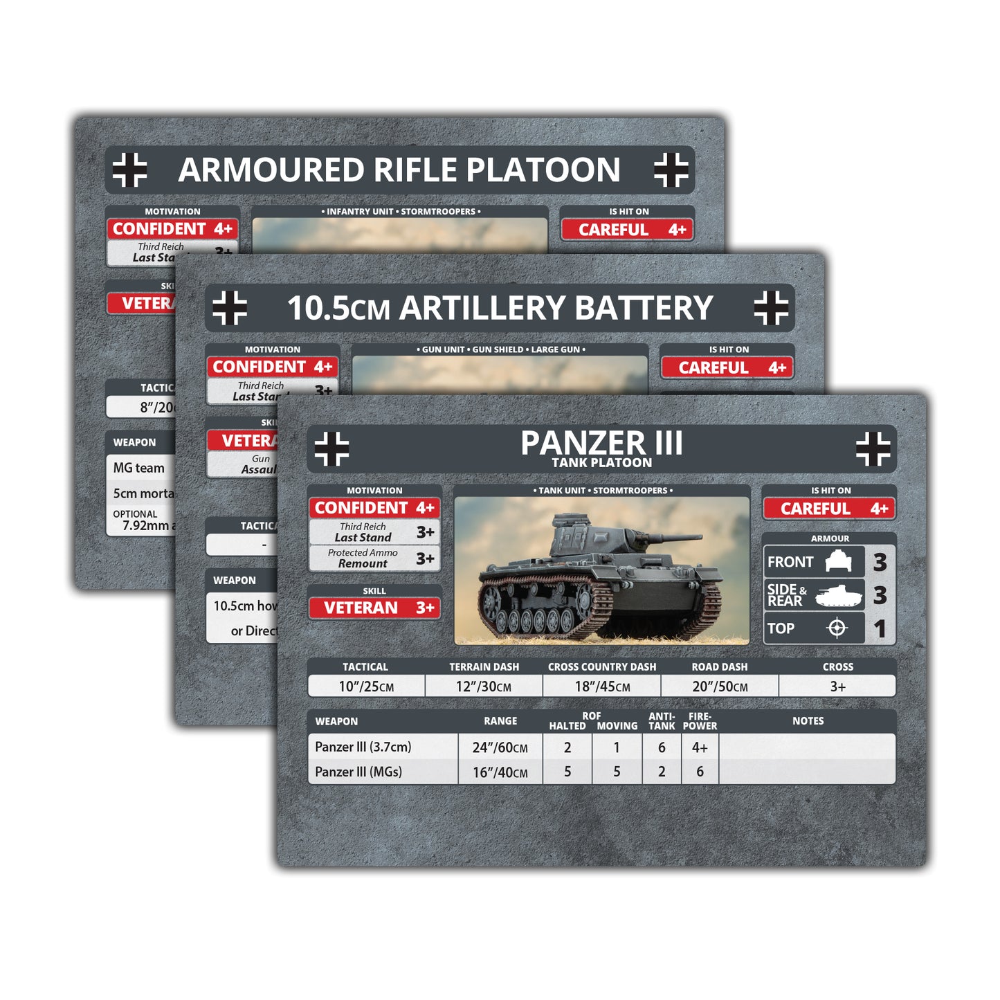 Flames of War: FW281GU Blitzkrieg German Unit Cards (x42 cards) - Limited Edition