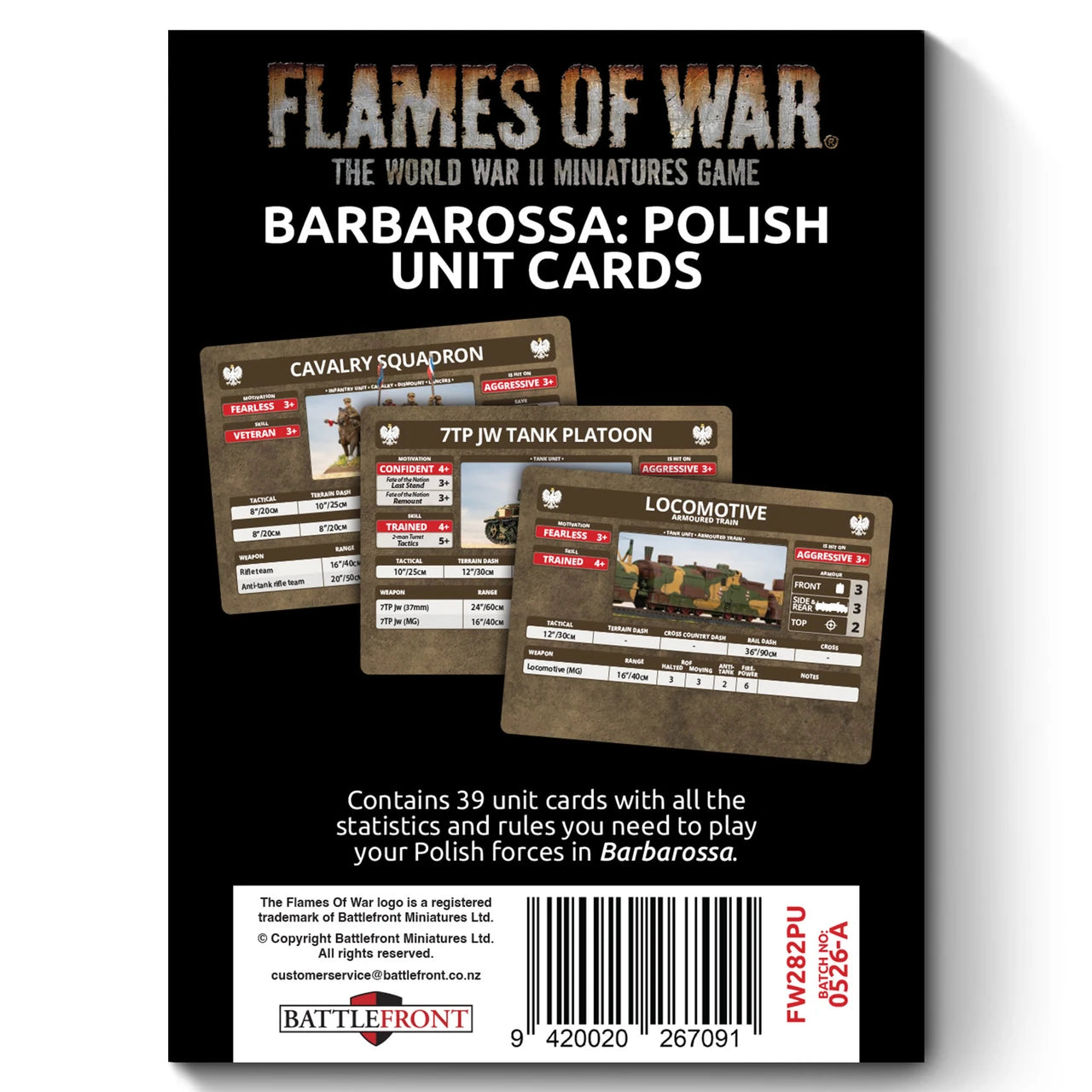 Flames of War: FW282PU Barbarossa Polish Unit Cards (x39) - Limited Edition
