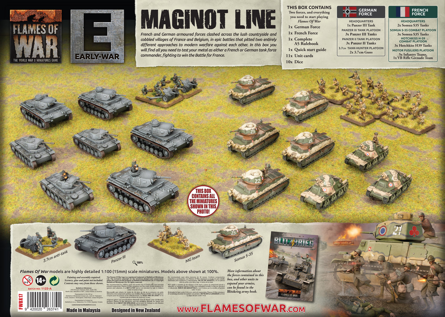 Flames of War: FWBX17 Maginot Line - German vs French Starter Set (Plastic)