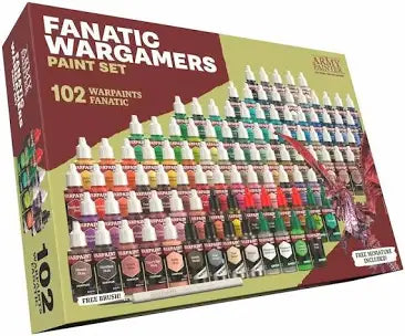 The Fanatic Wargamers Paint Set created by The Army Painter containing 102 different colours. 