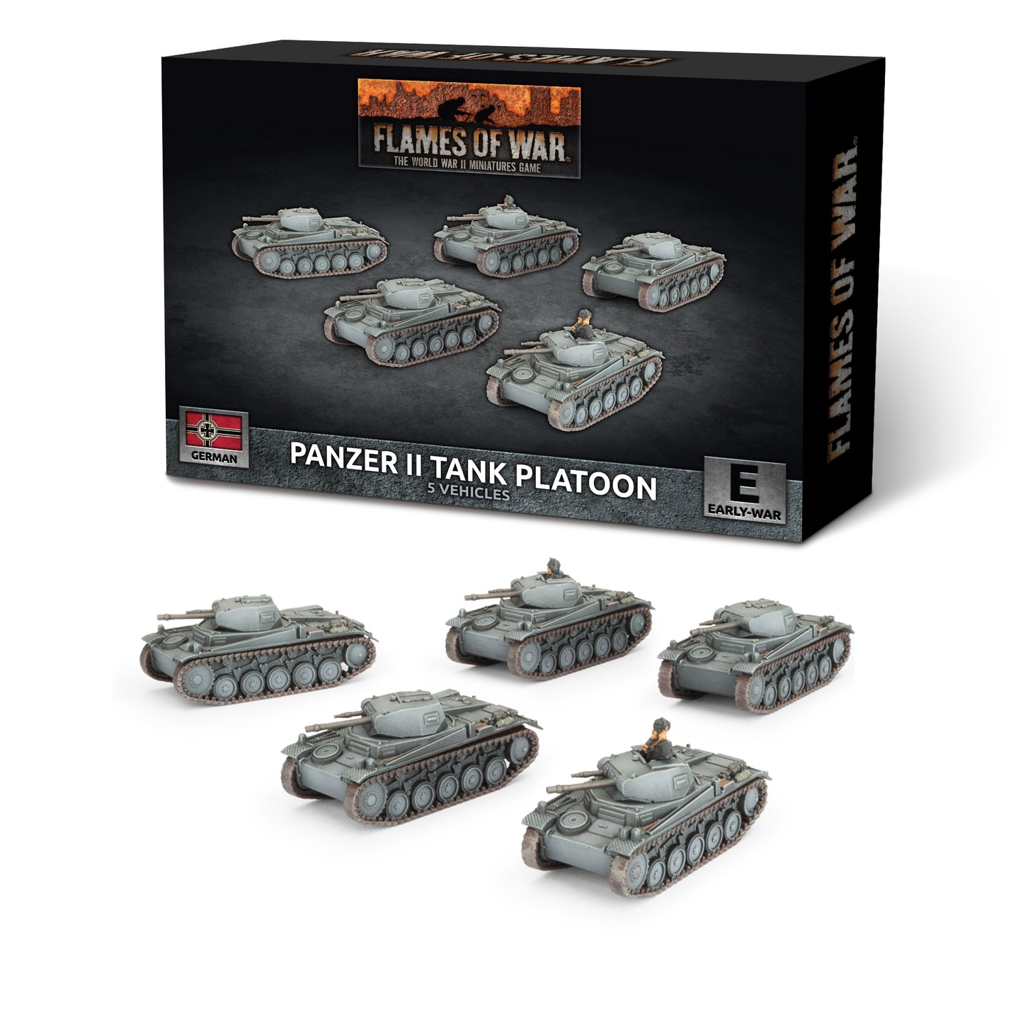 Flames of War: GBX198 Panzer II Platoon (x5 Plastic)