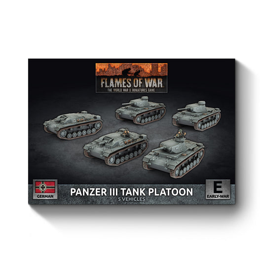 Flames of War: GBX199 Panzer III/StuG III A Platoon (x5 Plastic)