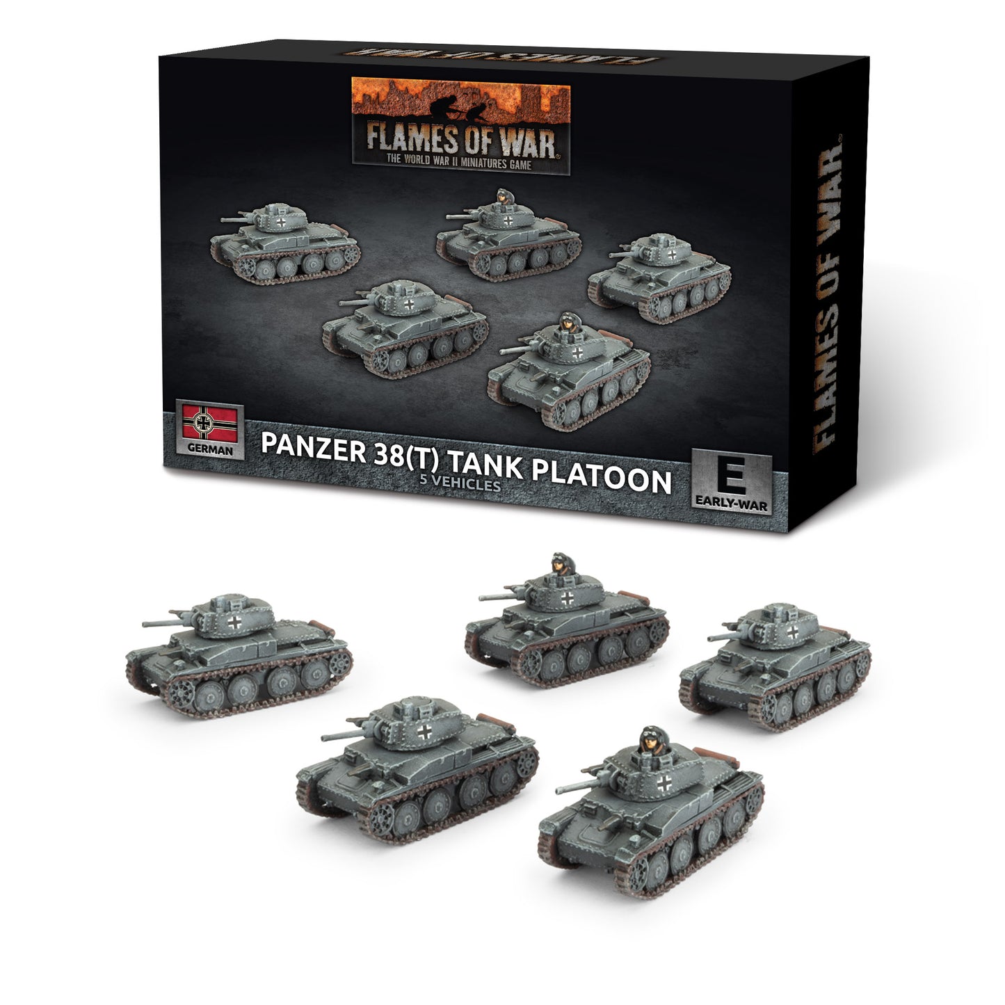 Flames of War: GBX200 Panzer 38(t) Platoon (x5 Plastic)
