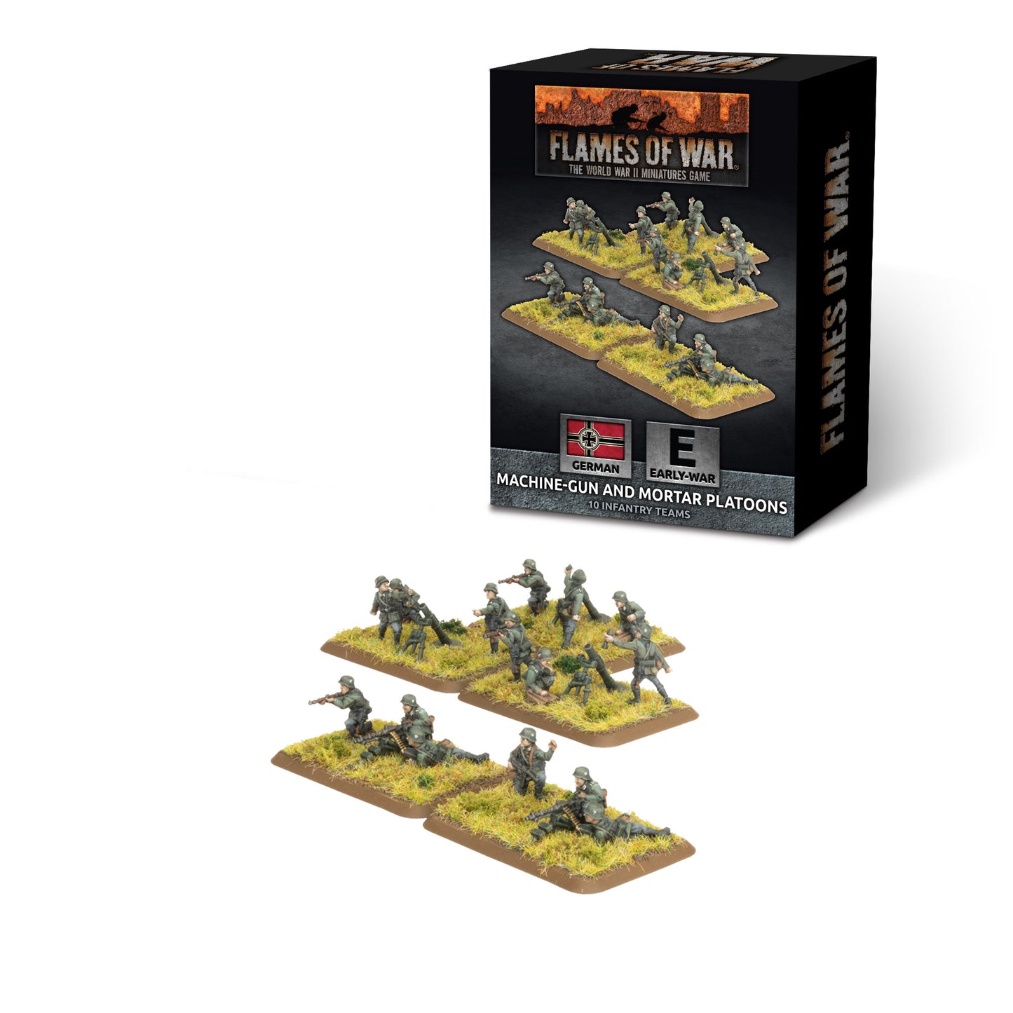 Flames of War: GBX203 HMG and Mortar Platoons (Early, Plastic)