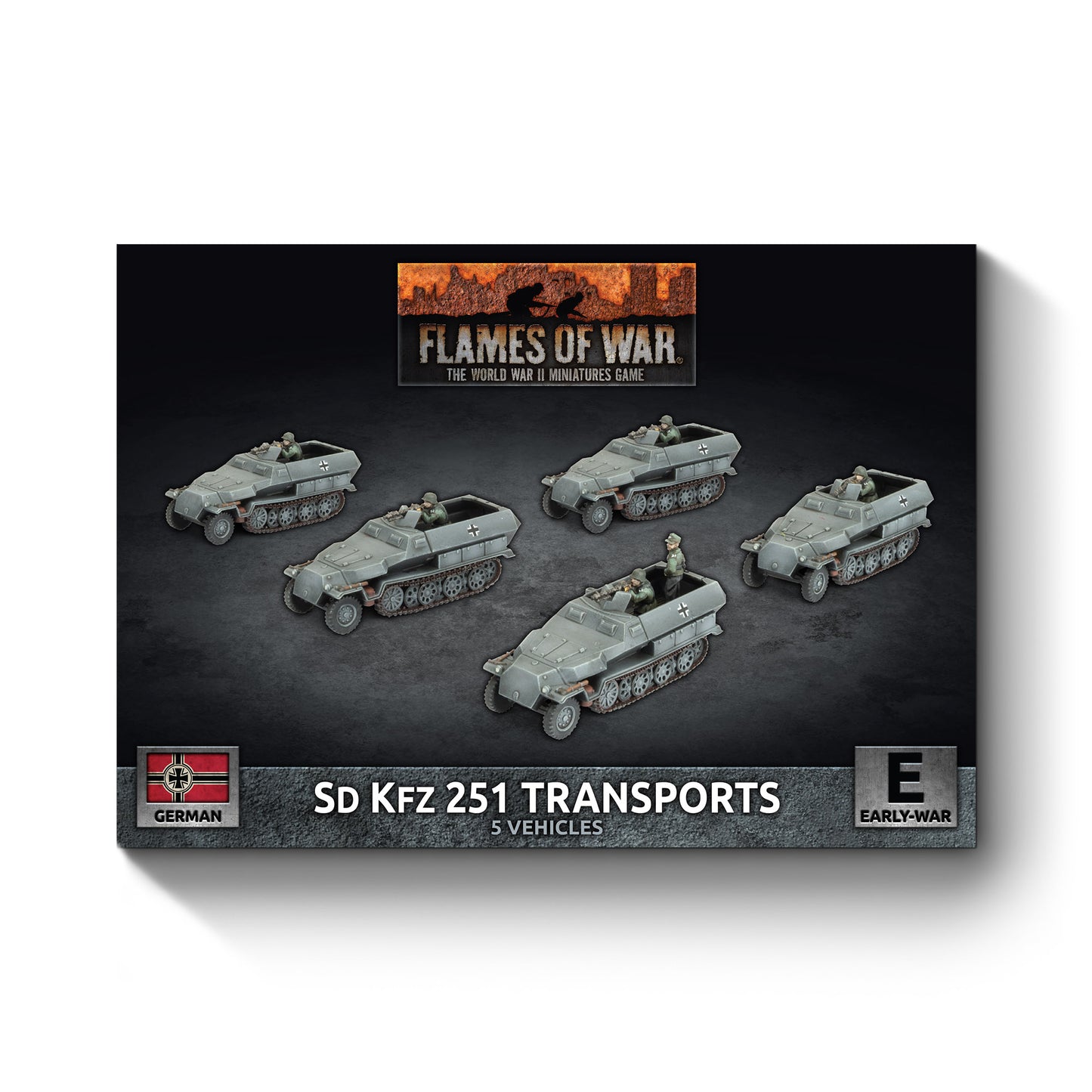 Flames of War: GBX207 Sd Kfz 251 half-track Transport Platoon (x5 Plastic)