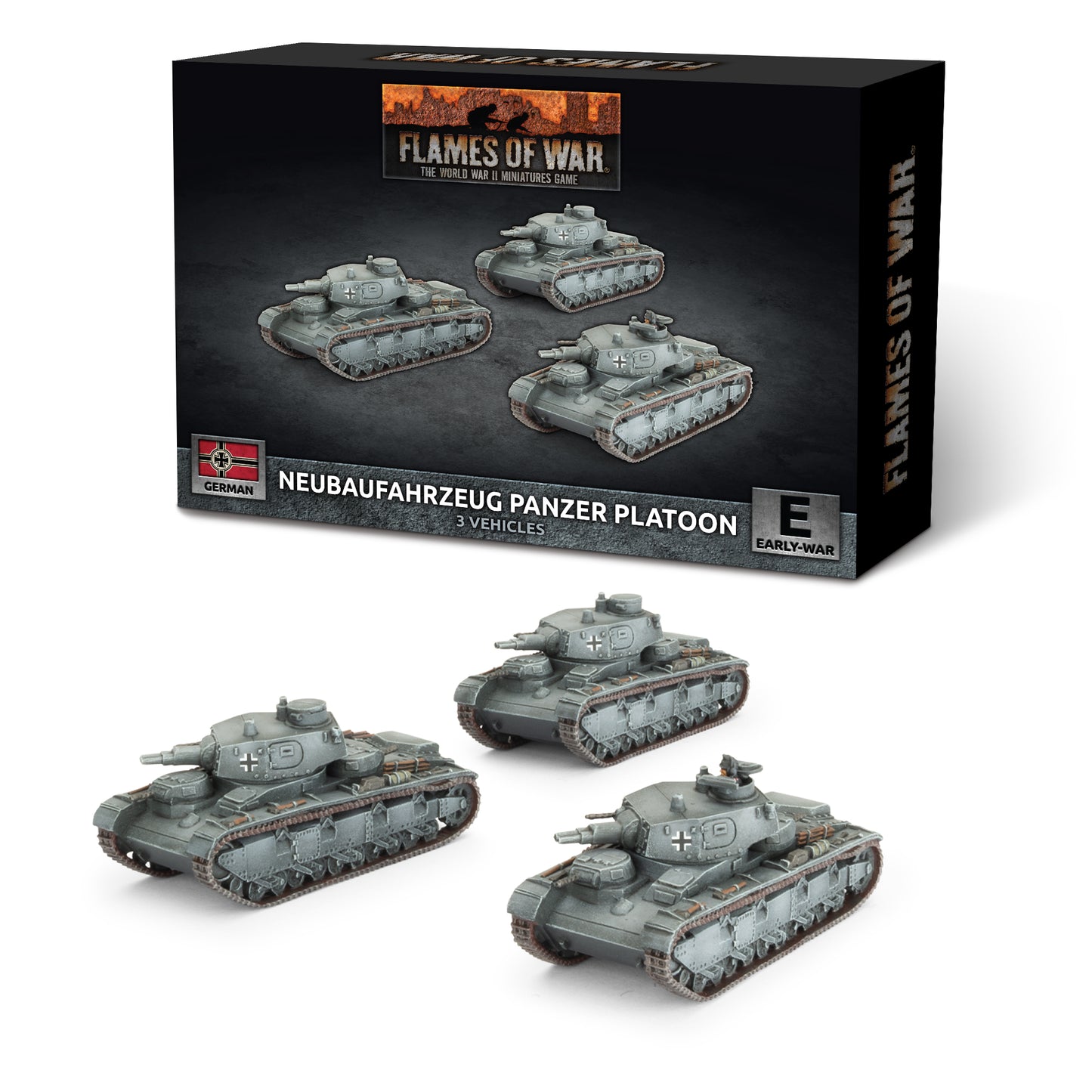 Flames of War: GBX208 Neubaufahrzeug Panzer Platoon (x3)