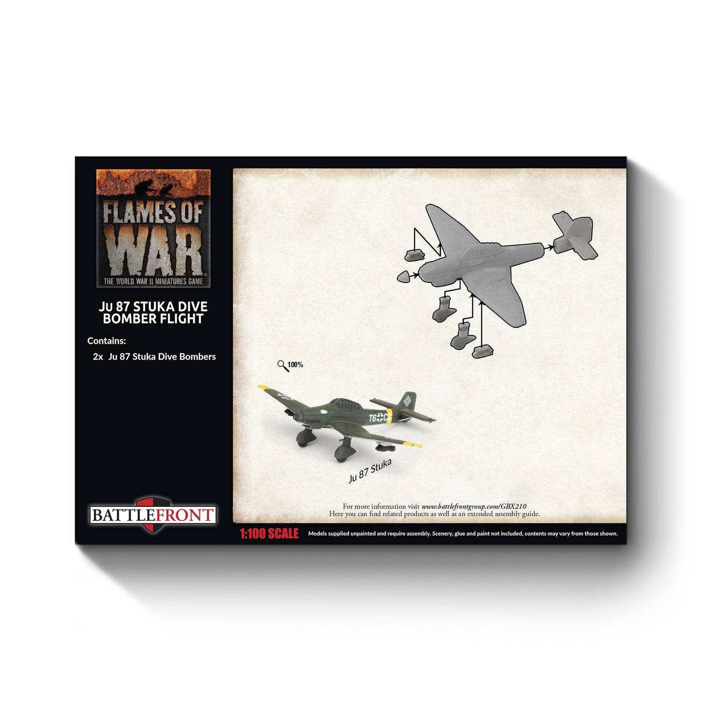 Flames of War: GBX210 JU 87 Stuka Dive Bomber Flight (x2)