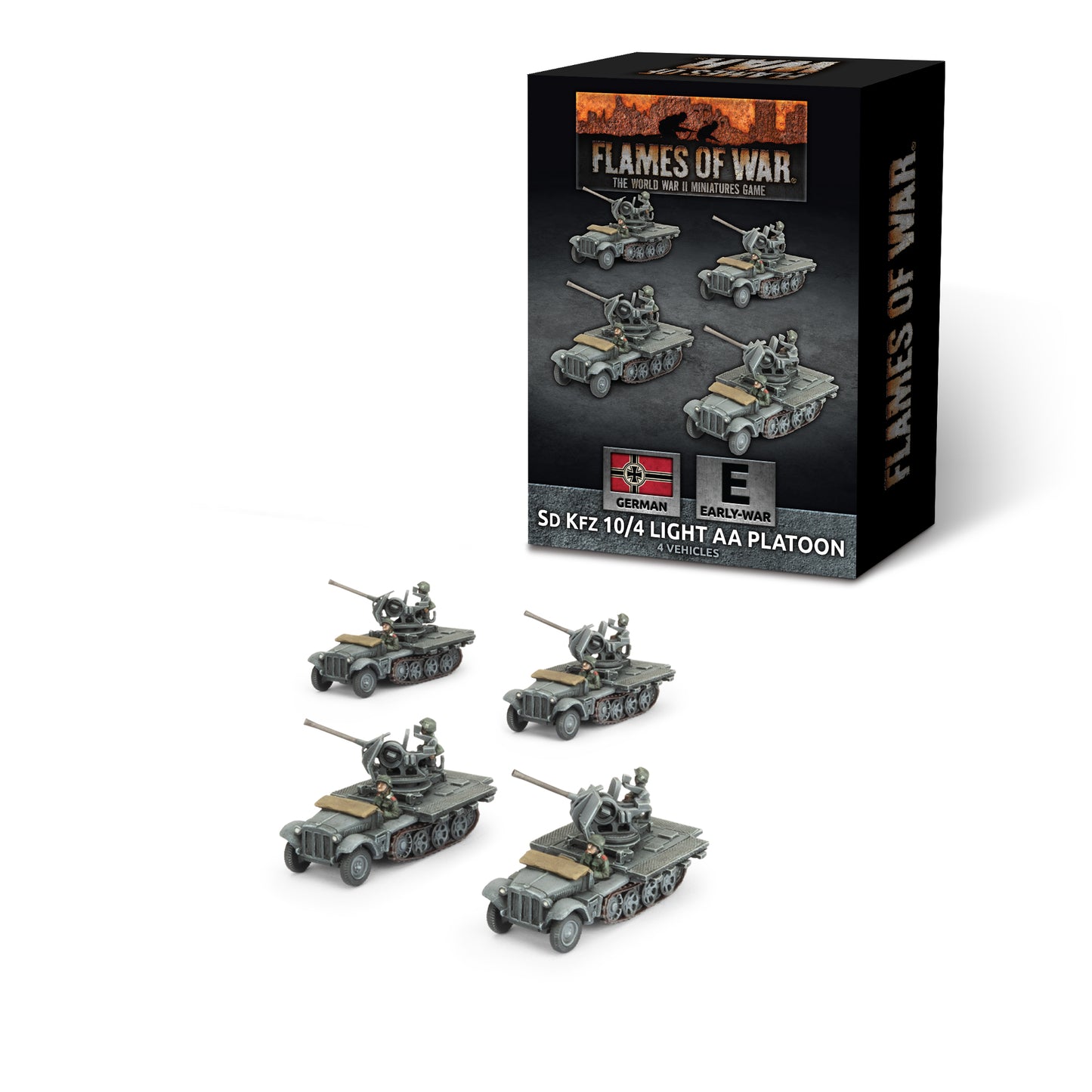 Flames of War: GBX211 Sd Kfz 10/4 (2cm) Light AA Platoon (x4)