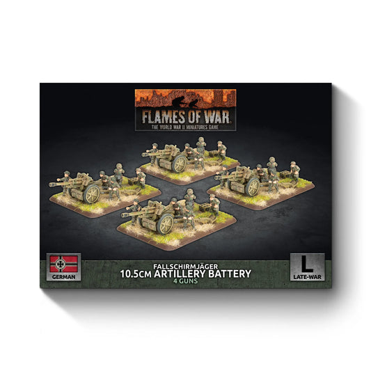 Flames of War: FJ 10.5cm Artillery Battery (x4 guns Plastic)