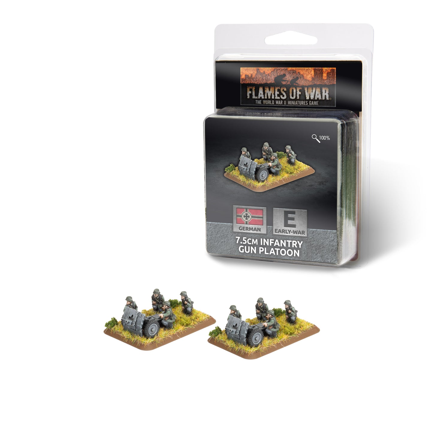 Flames of War: GE581 7.5cm Infantry Gun Platoon (x2 guns)