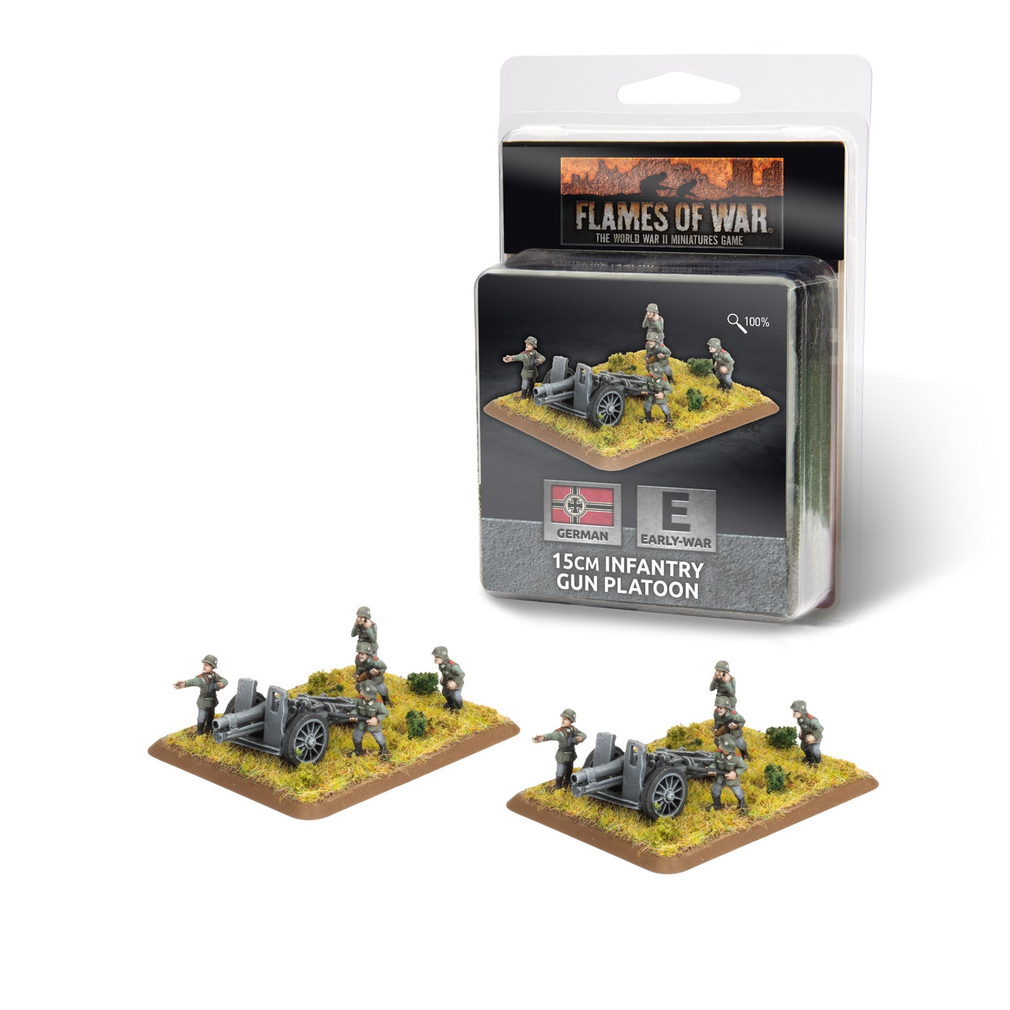 Flames of War: GE582 15cm Infantry Gun Platoon (x2 guns)