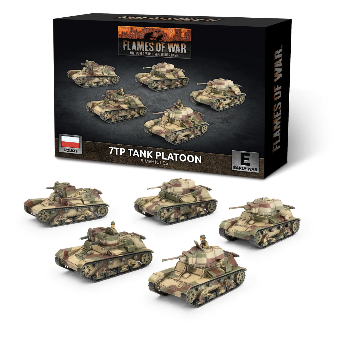 PBX11 Flames of War: 7TP Tank Platoon (x5 plastic)