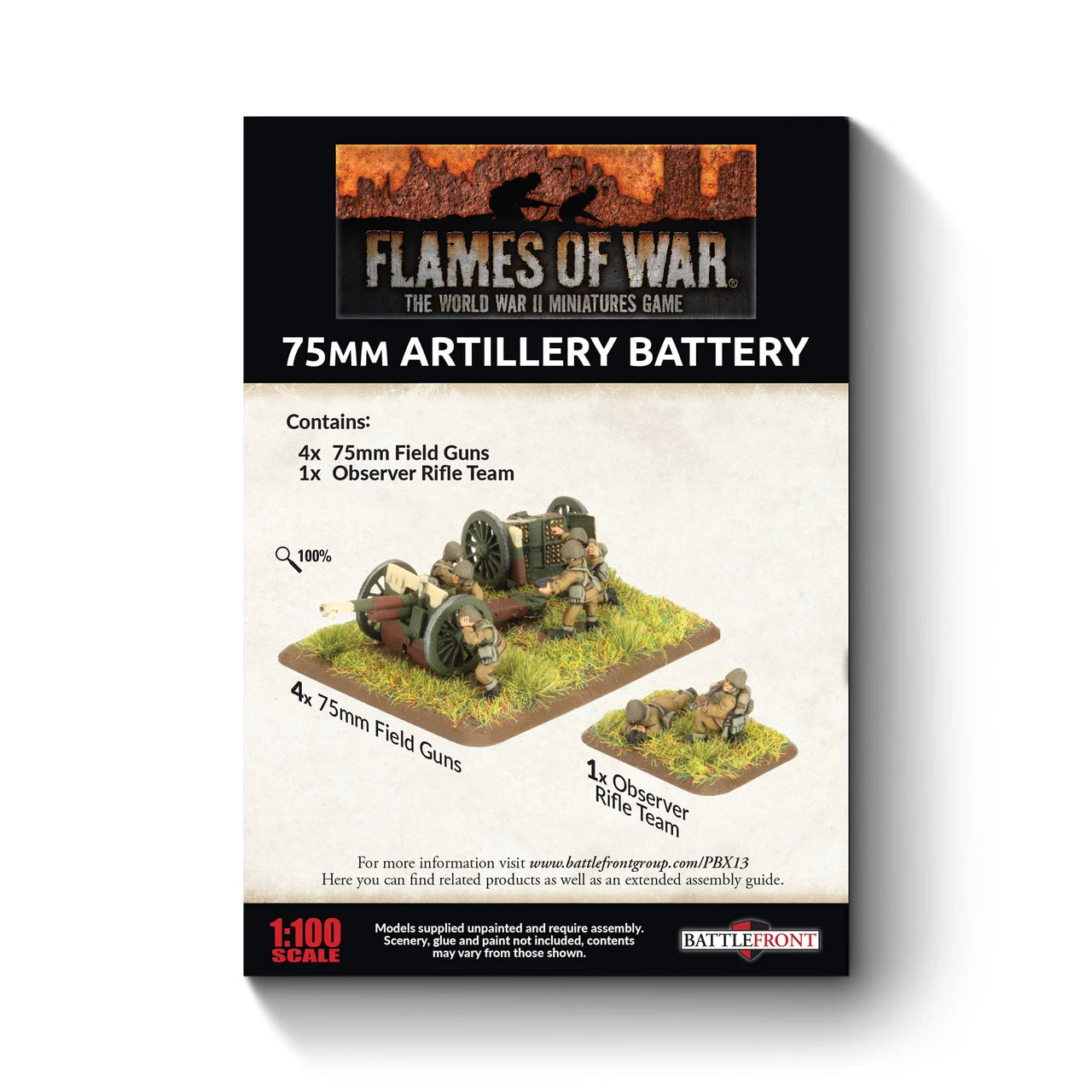 PBX13 Flames of War: 75mm Artillery Battery (Polish)