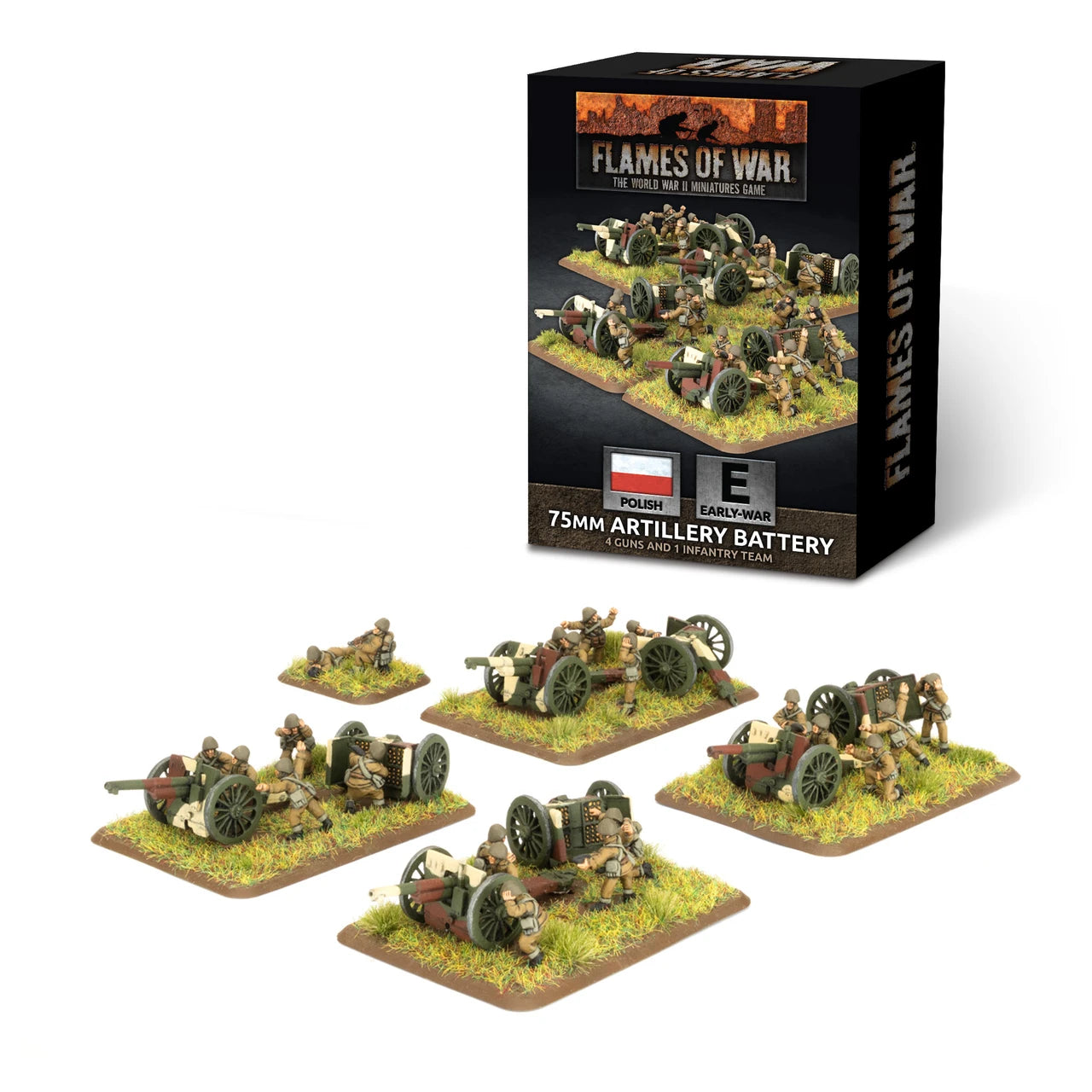 PBX13 Flames of War: 75mm Artillery Battery (Polish)