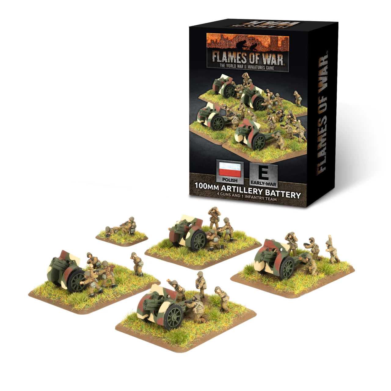 PBX14 Flames of War: 100mm Artillery Battery (Polish)