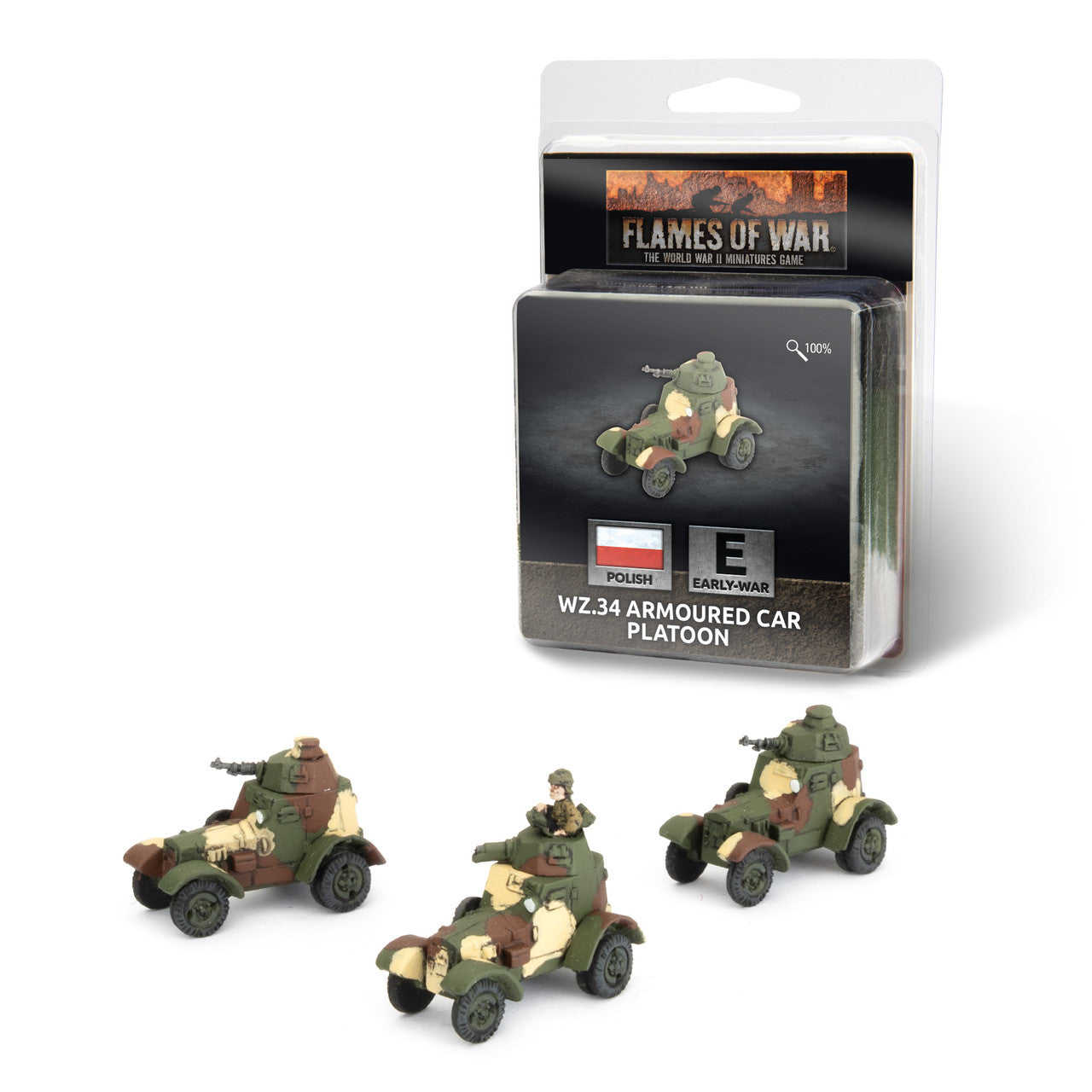 PL300 Flames of War: wz.34 Armoured Car Platoon