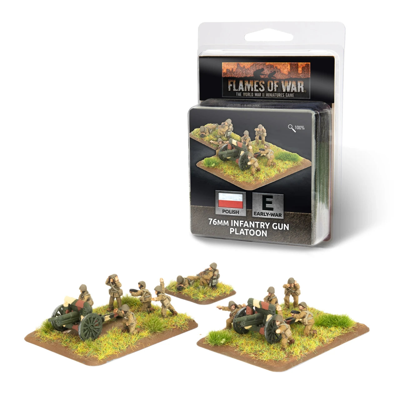 PL576 Flames of War: 76mm Infantry Gun Platoon (Polish)